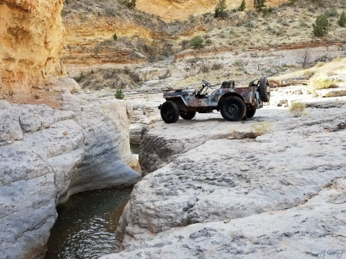 A small slot "canyon on La Vernon Creek on the way to Toquerville Falls.