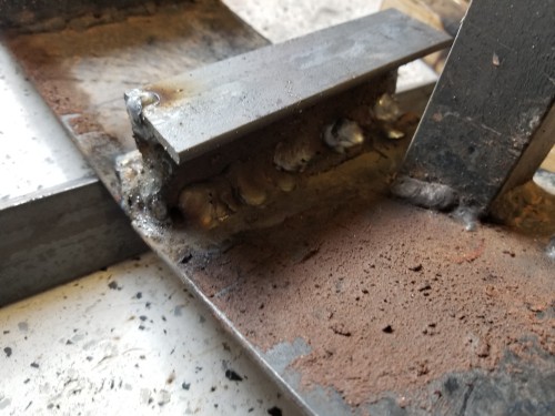 Skid leg weld 2