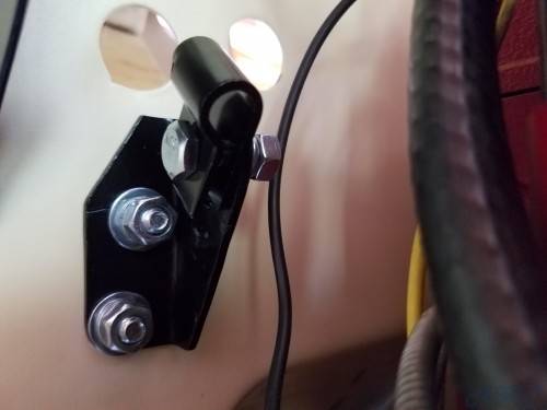 Speedometer cable cable clamp bracket